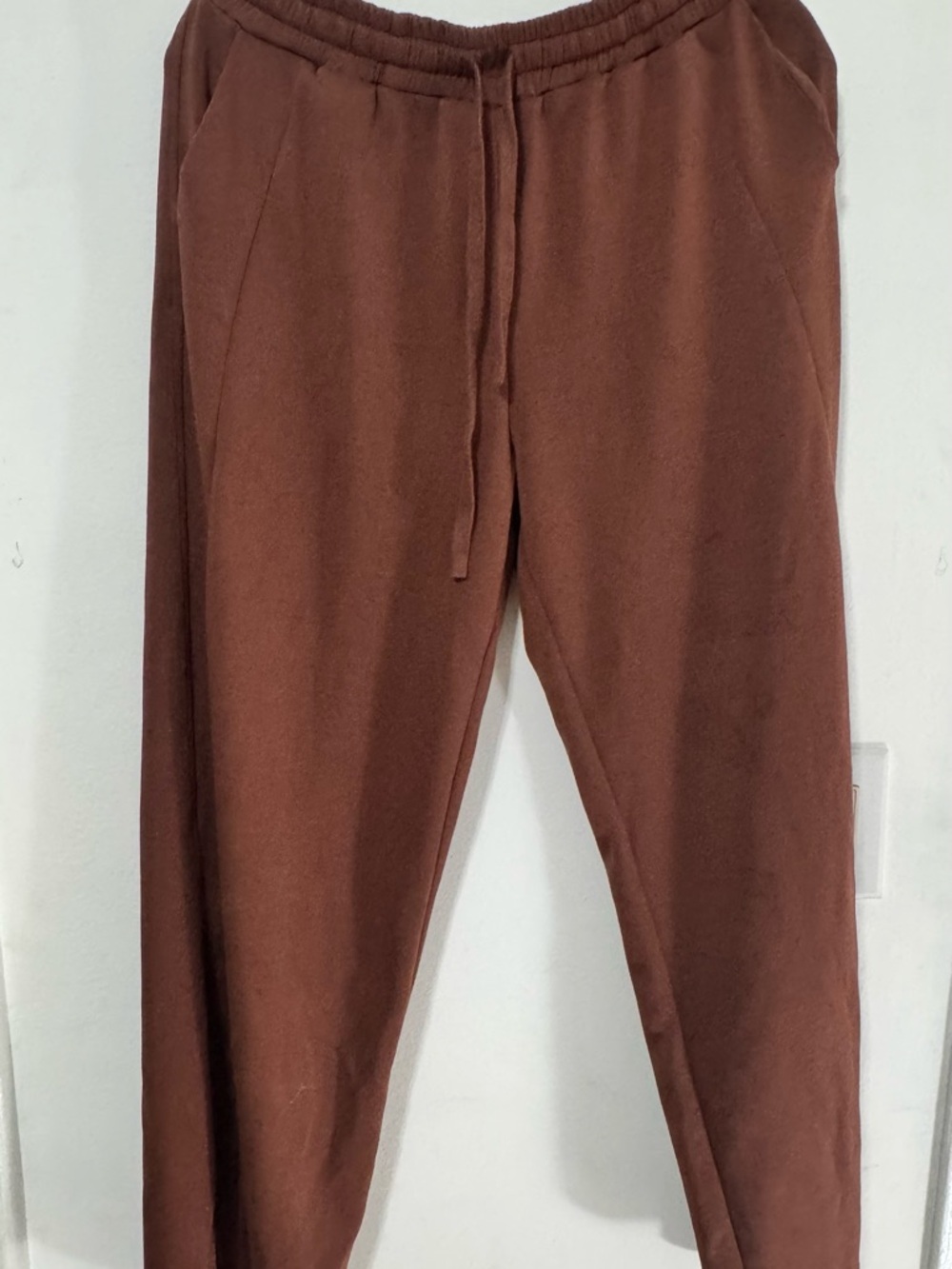 Women's Wide Leg Drawstring Pants in Brown